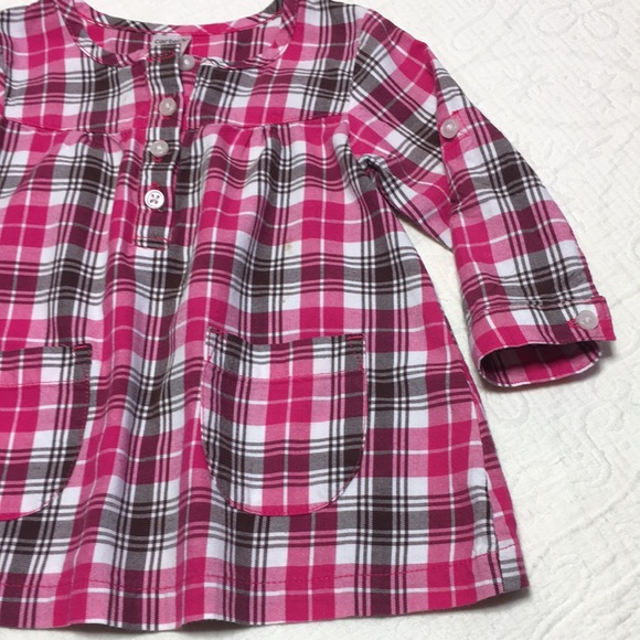 12m (6/$20) Plaid Flannel Dress by Carter’s - Picture 2 of 11